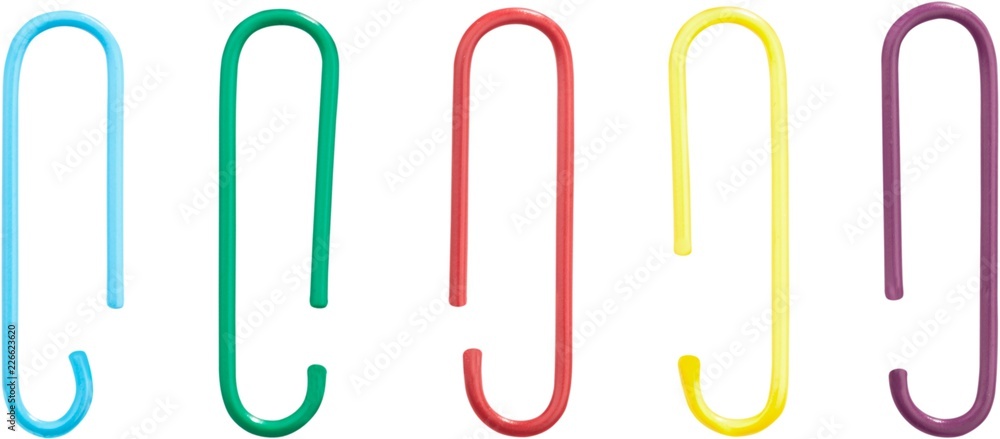 Corolful Broken Paper Clips - Isolated Corolful Broken Paper Clips - Isolated