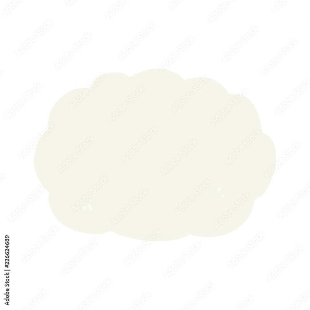 flat color style cartoon cloud