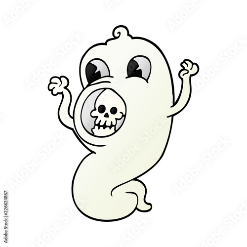 spooky cartoon doodle ghost