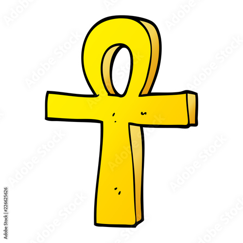 cartoon doodle of an ankh