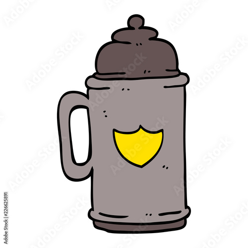 cartoon doodle traditional beer tankard