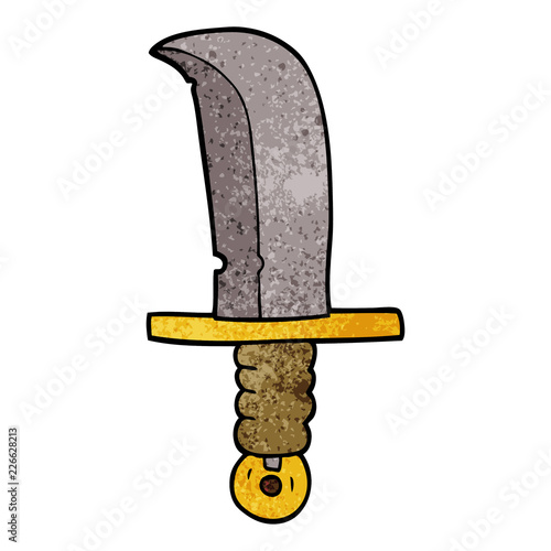 cartoon doodle dagger