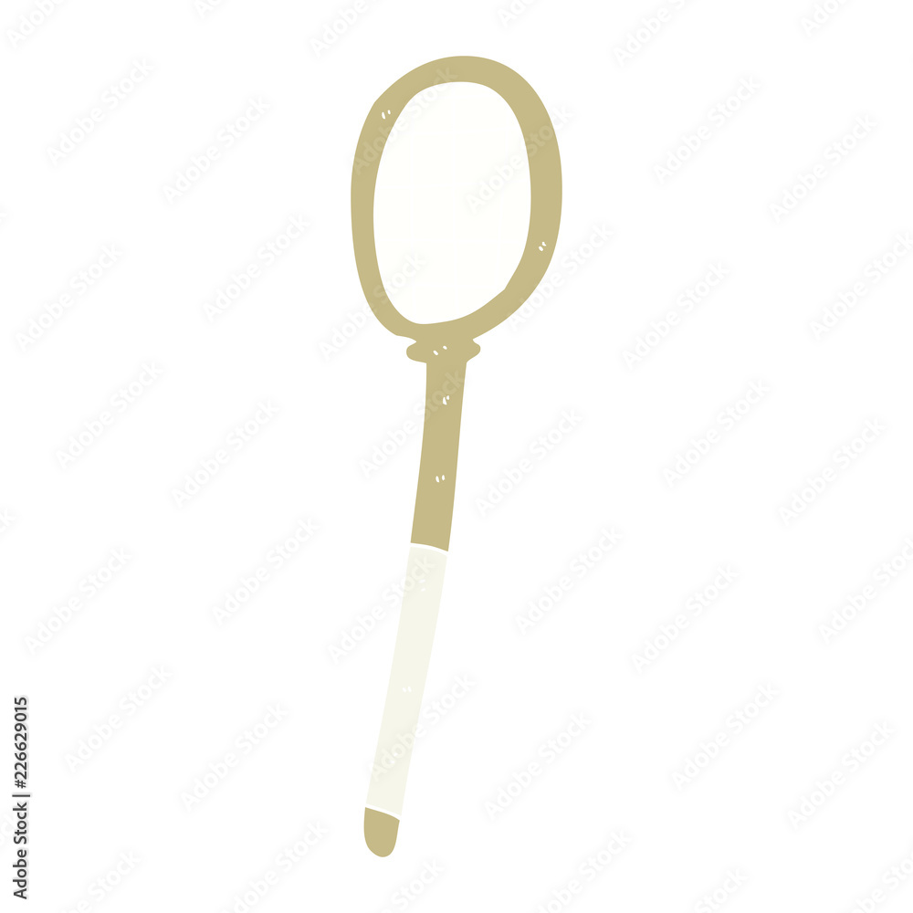 flat color illustration of a cartoon tennis racket flat color illustration of a cartoon tennis racket