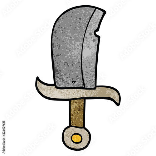 cartoon doodle dagger