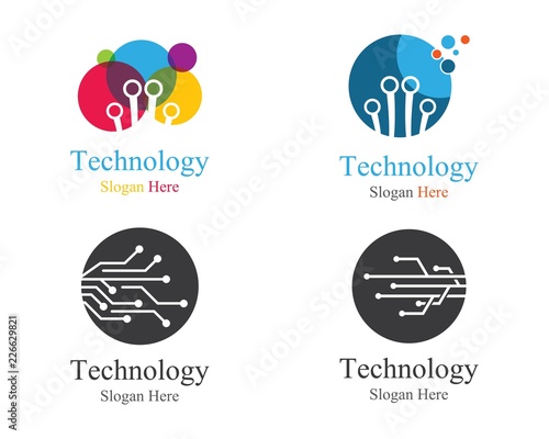Technology logo illustration