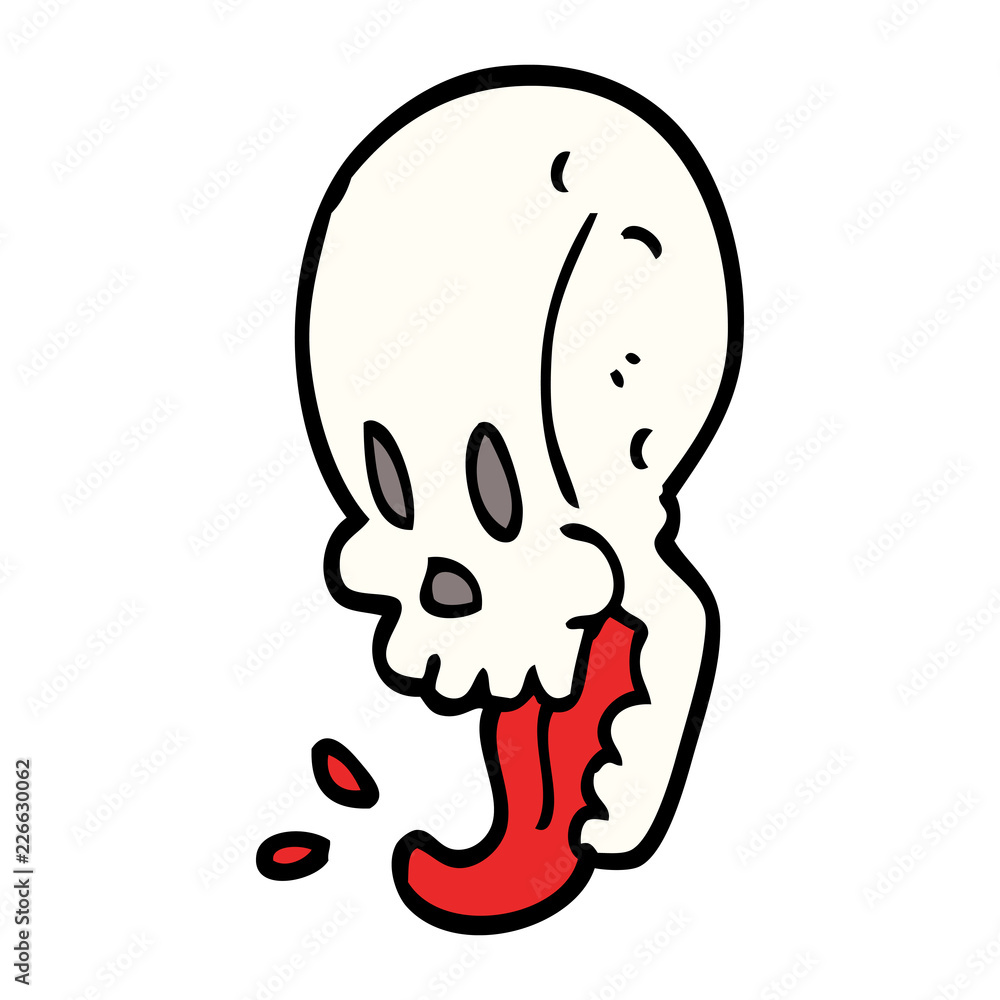 Obraz premium cartoon doodle gross skull