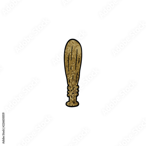 cartoon doodle wooden truncheon