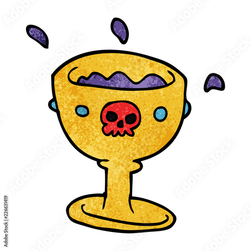 cartoon doodle goblet