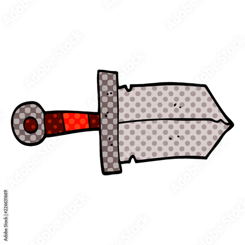 cartoon doodle dagger