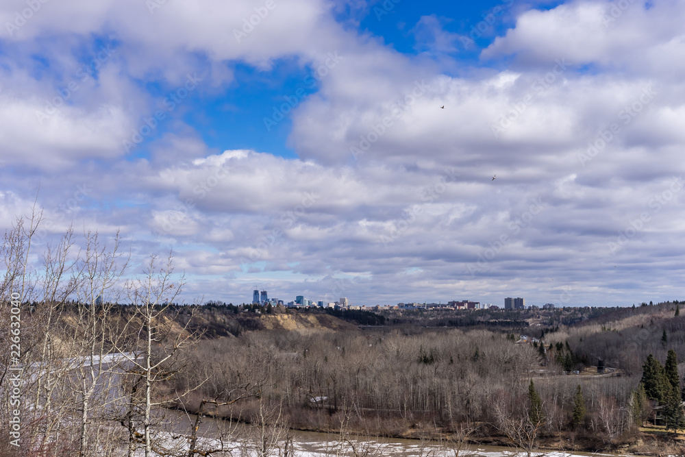 View to Edmonton North Saskatchewan river valley View to Edmonton North Saskatchewan river valley
