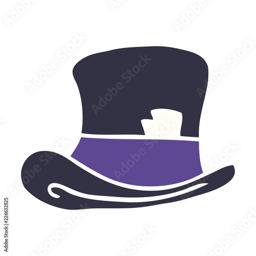 cartoon doodle top hat