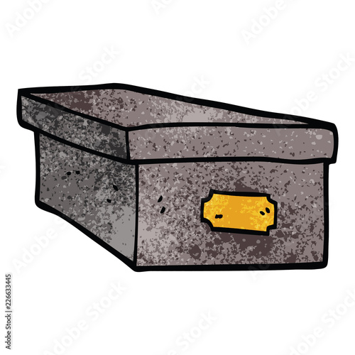 cartoon doodle office filing box