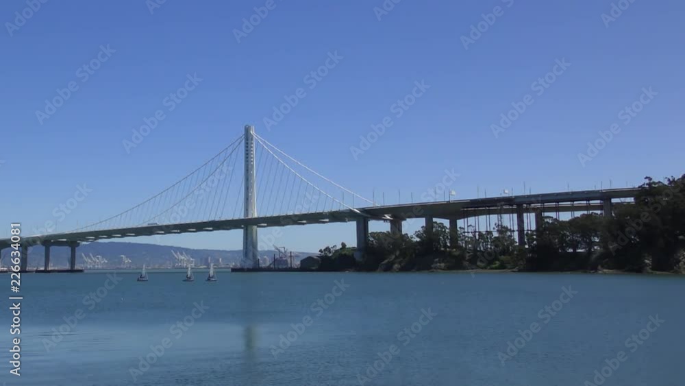 The Bay Bridge in San Francisco, California, USA, circa May 2017 The Bay Bridge in San Francisco, California, USA, circa May 2017