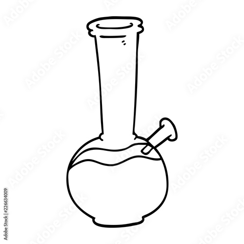 line drawing cartoon bong