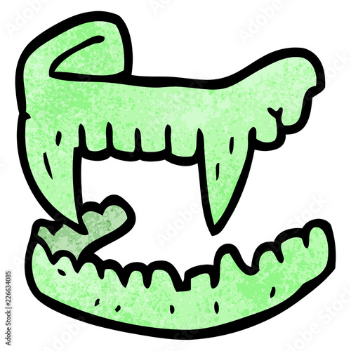 cartoon doodle vampire fangs