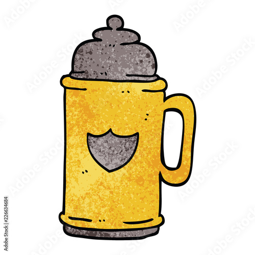 cartoon doodle golden tankard