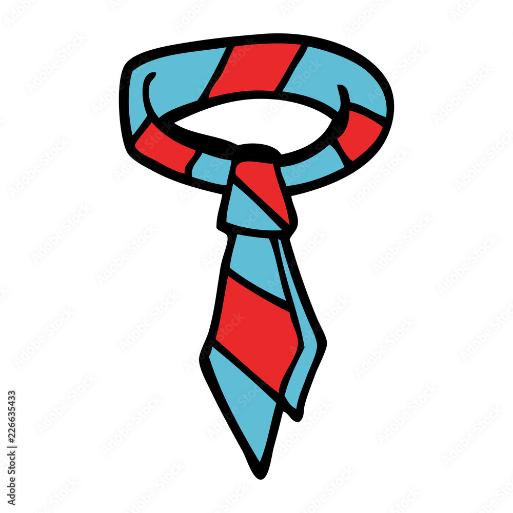 Obraz premium cartoon doodle office tie
