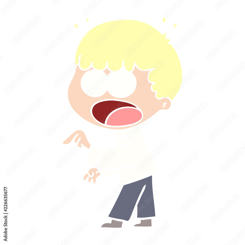 flat color style cartoon shocked man pointing flat color style cartoon shocked man pointing