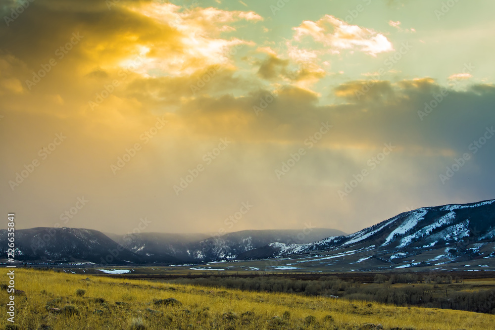 Centennial, Wyoming Winter Sunset