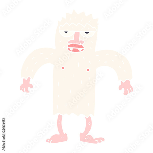 cartoon doodle yeti monster