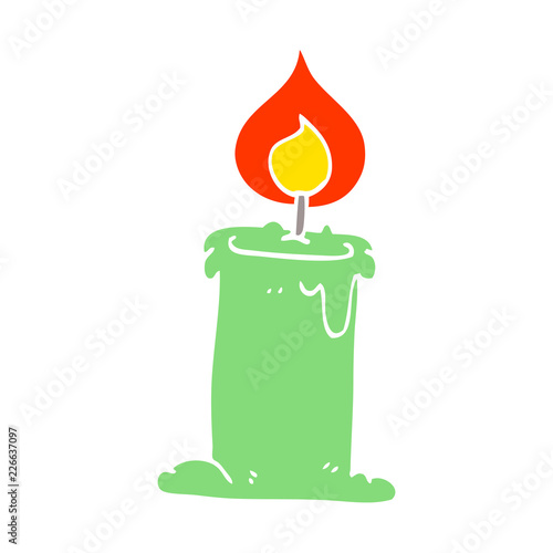 cartoon doodle lit candle