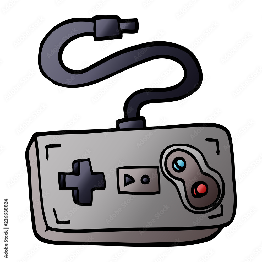cartoon doodle game controller