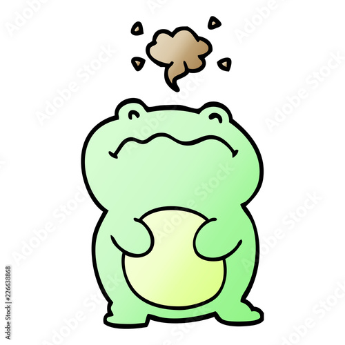 cartoon doodle frog