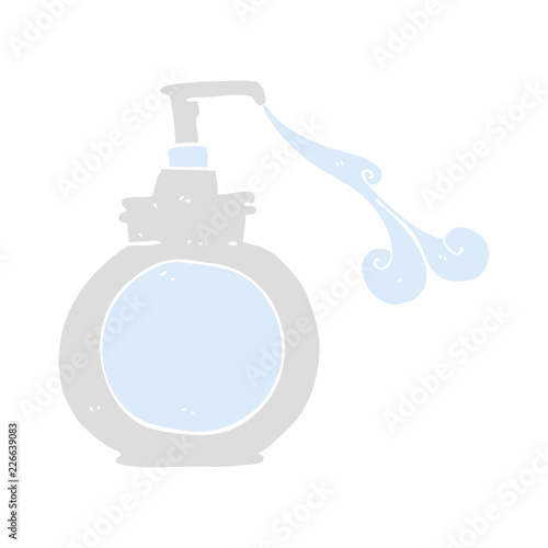 flat color illustration of a cartoon hand wash