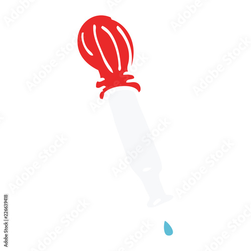 cartoon doodle dripping pipette