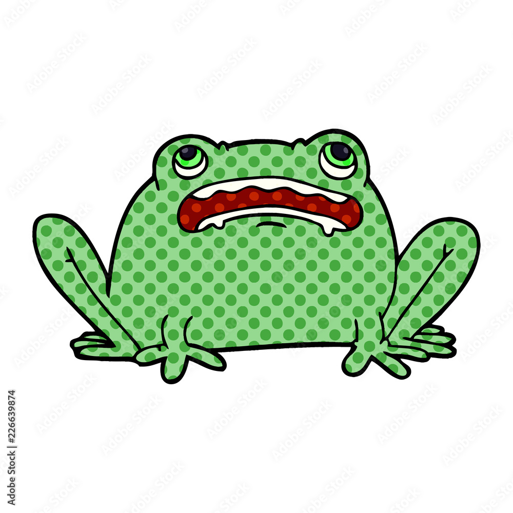 Obraz premium cartoon doodle frog