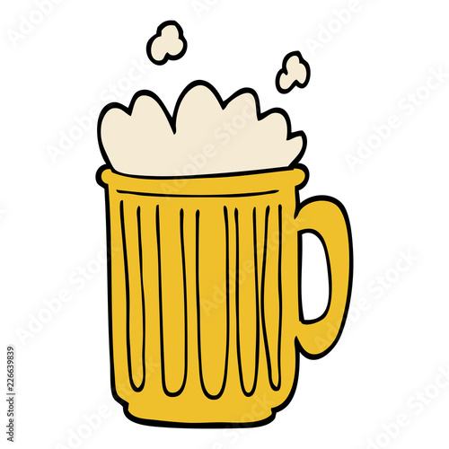 cartoon doodle tankard of beer