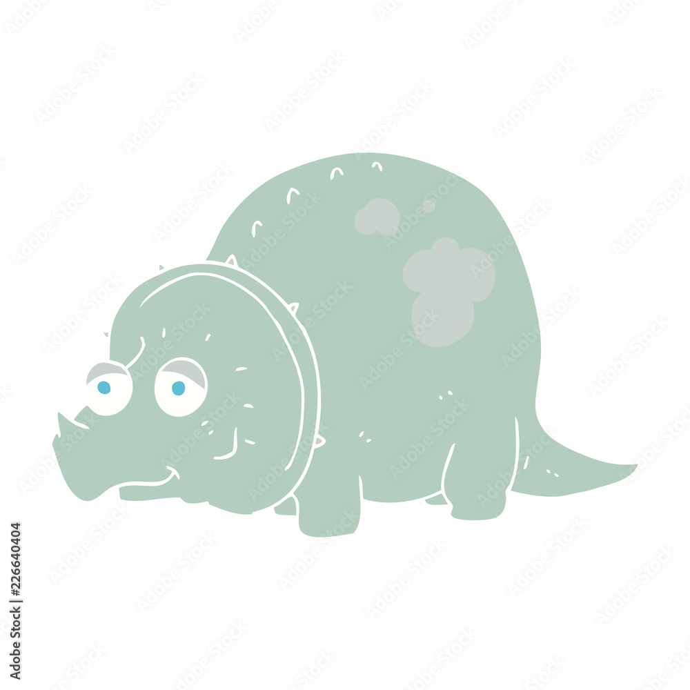 flat color illustration of a cartoon dinosaur flat color illustration of a cartoon dinosaur