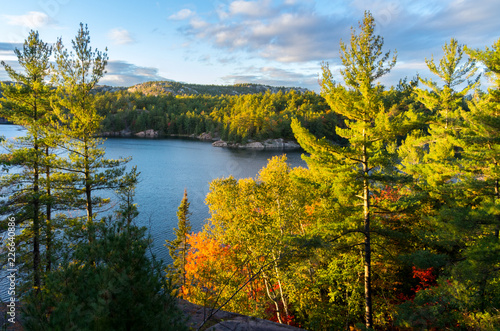 Beautiful Mountain Lake In Autumn Colors photo