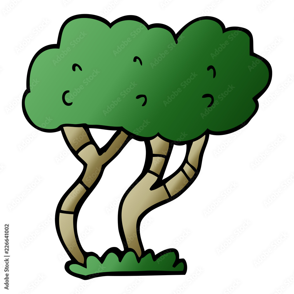 Obraz premium cartoon doodle tree