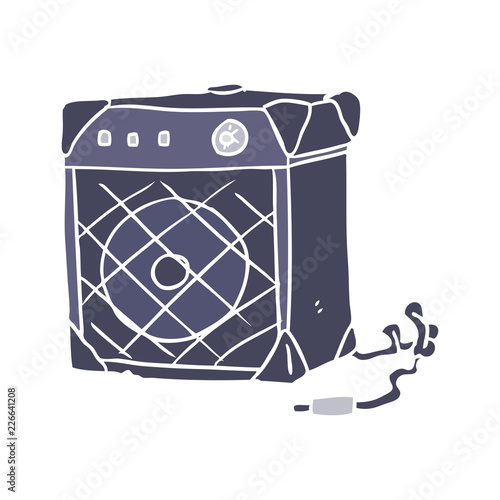 flat color style cartoon electric guitar amp