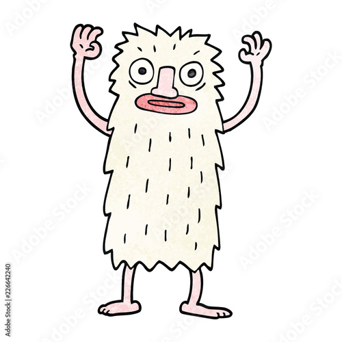 cartoon doodle yeti monster