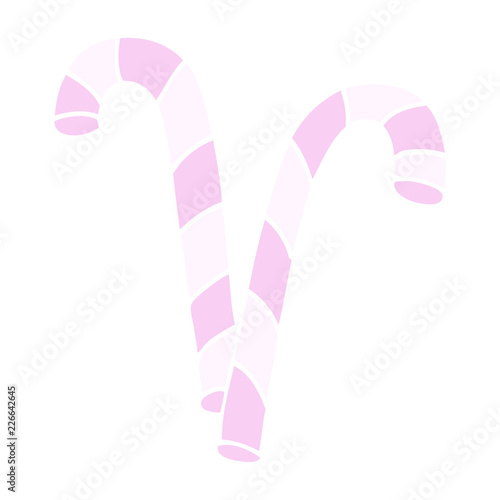 cartoon doodle pink candy cane