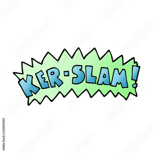 cartoon doodle words ker slam