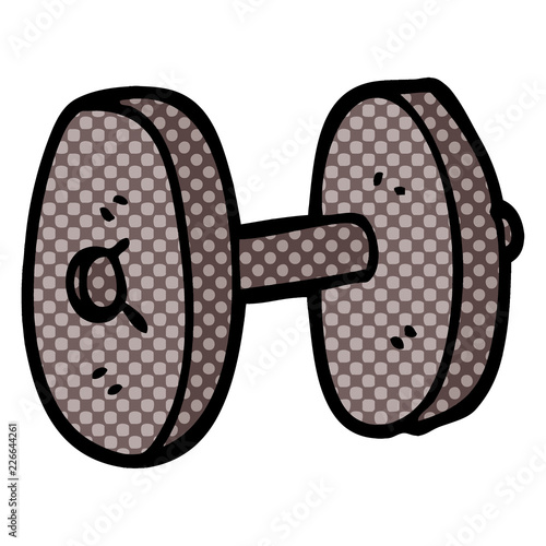 cartoon doodle gym weights