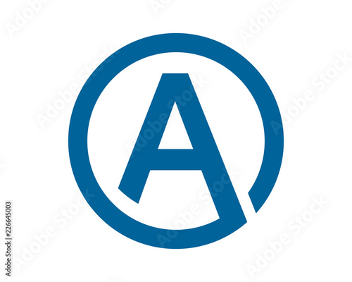 blue circle typography alphabet typeset typeface logotype font image vector icon