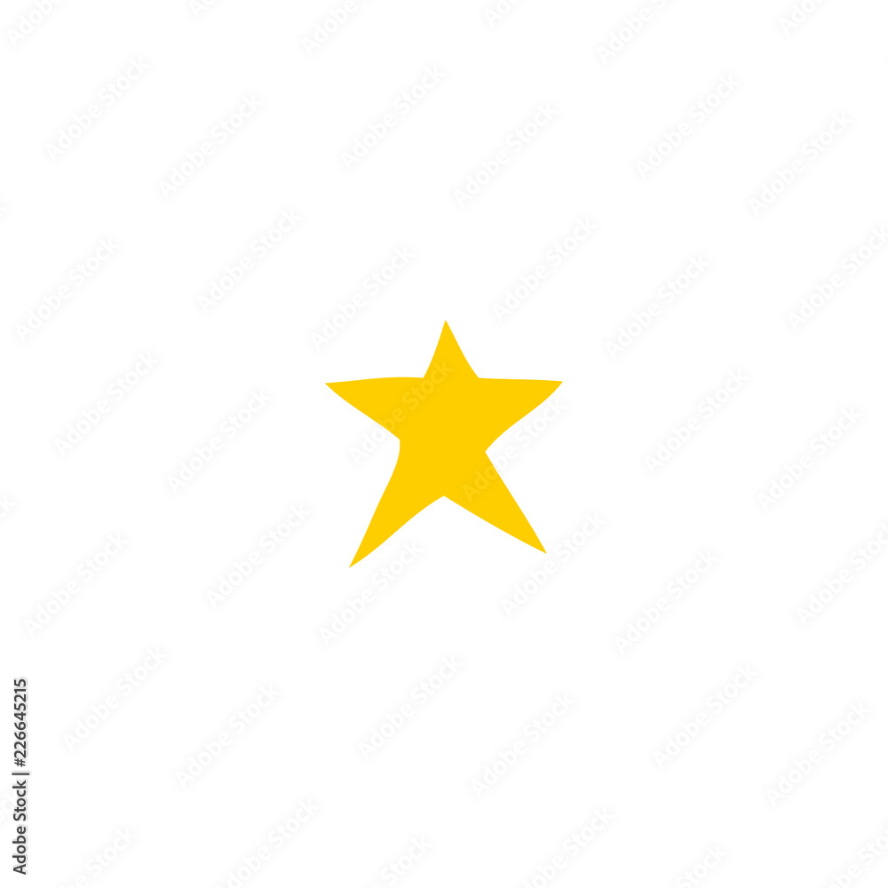 Fototapeta premium flat color style cartoon star symbol