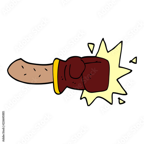 cartoon doodle boxing glove