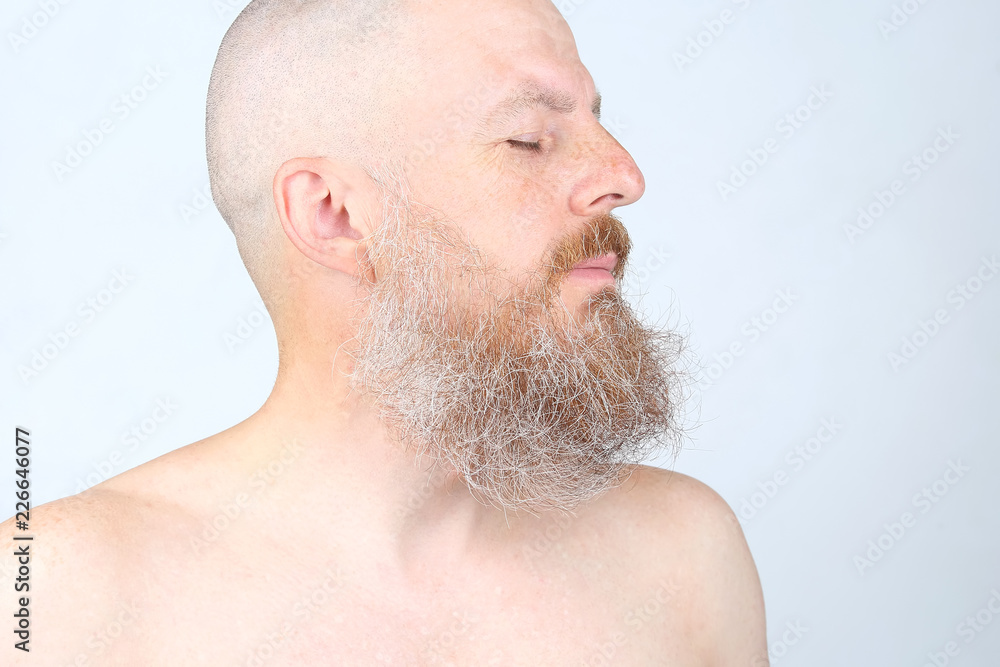 Obraz premium portrait of a bearded man on a light background