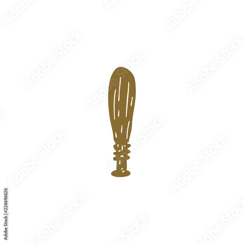 cartoon doodle wooden truncheon