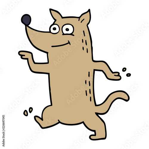 cartoon doodle funny dog © lineartestpilot
