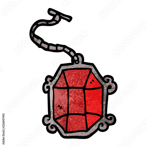 cartoon doodle ruby pendant