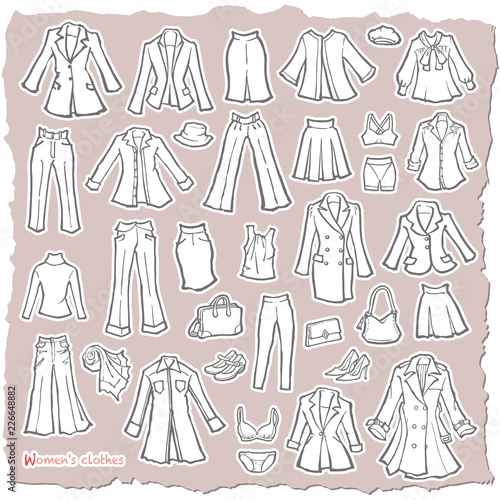女性の洋服のイラスト Stock ベクター Adobe Stock