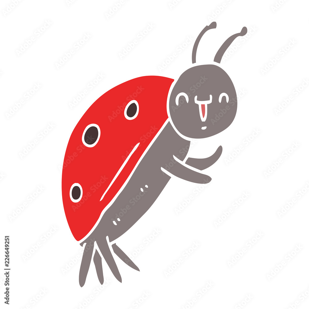 cute flat color style cartoon ladybug cute flat color style cartoon ladybug