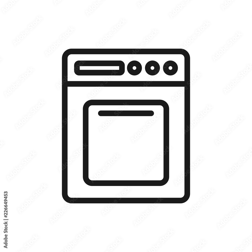 Big gas cooker icon. Outline illustration of big gas cooker vector icon for web design isolated on white background Big gas cooker icon. Outline illustration of big gas cooker vector icon for web design isolated on white background