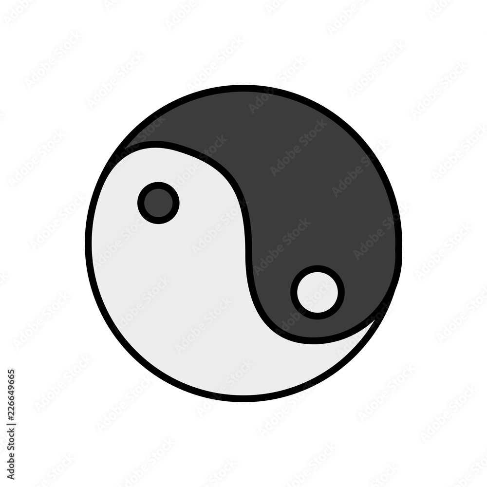 yin yang chinese isolated icon yin yang chinese isolated icon